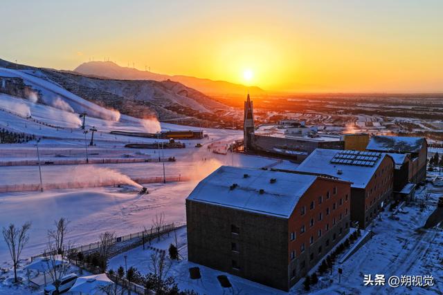 山阴县，雪后的广武国际滑雪场