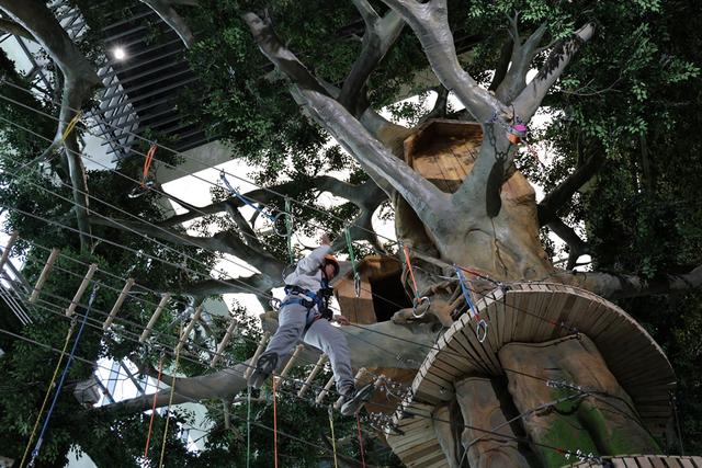 丛林穿越、山洞探险……北京探索把户外探险搬到室内，突破季节限制