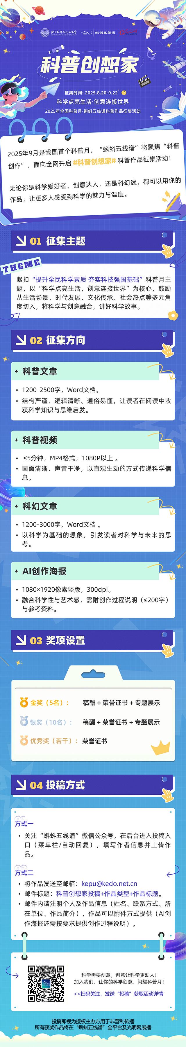 科普创想家——科学点亮生活，创意连接世界 科普作品征集启动！