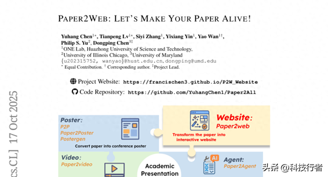 学术网站建设（华中科大PAPER2WEB学术论文自动生成网站系统）