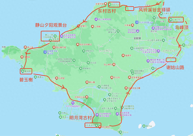 苏州太湖西山岛绝美自驾路线（附线路图）