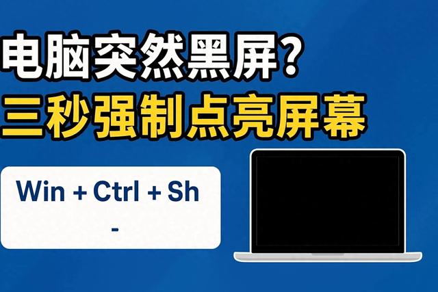 电脑桌面两边黑边怎么还原(电脑突然黑屏三秒强制点亮屏幕)