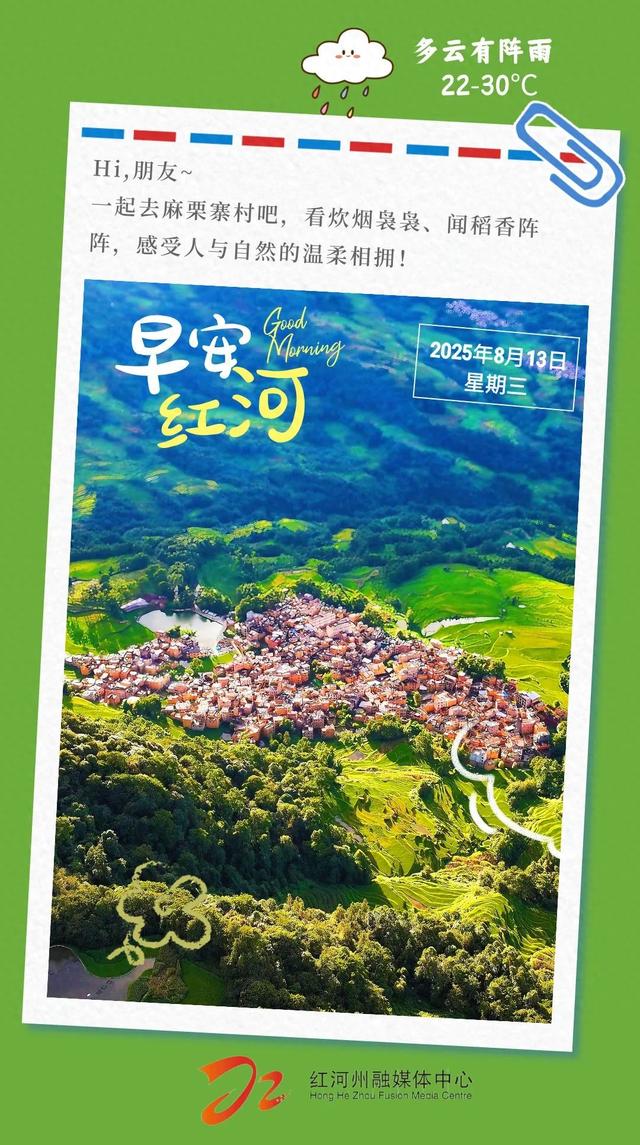 早安红河丨去麻栗寨村，等一季金黄~