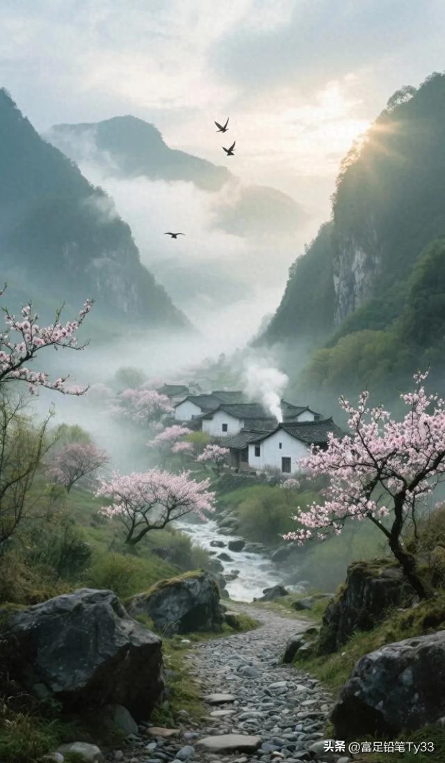山间秘境！粉花似雪铺满地，鸟语伴花香，"世外桃源"藏着多少惊喜