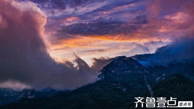 壹点号·秀山东|泰山晚霞，是大地写给天空的情书
