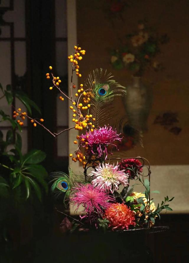 30个名师菊花插花作品，带你赏尽秋日好风景