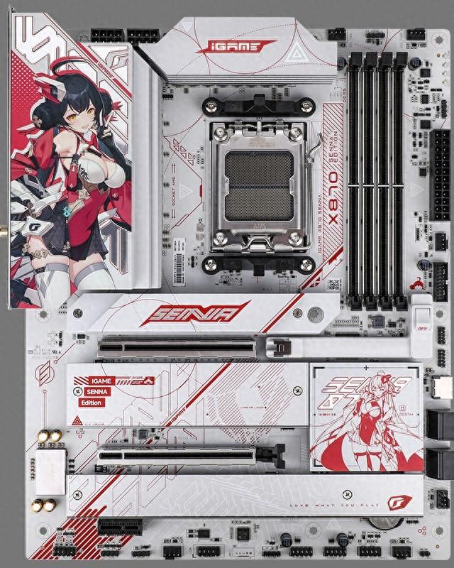 七彩虹iGame X870 Senna V14主板上线：“柒小希”IP红白设计