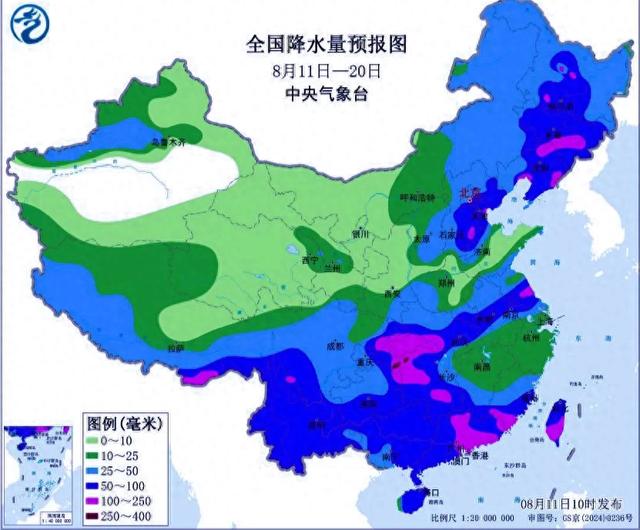 本轮降雨中心已改变，明日8月13日的天气预报，具体分布以下地区