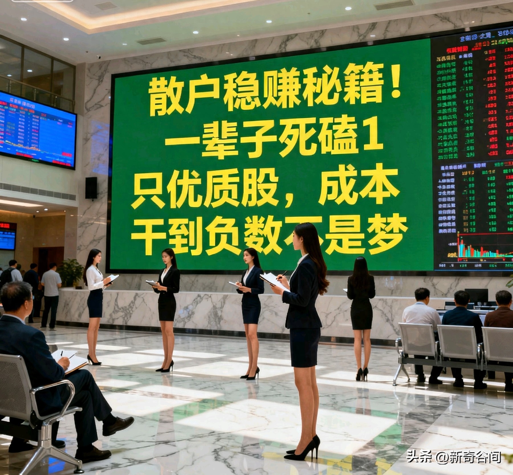 散户稳赚秘籍!一辈子死磕1只优质股成本干到负数不是梦