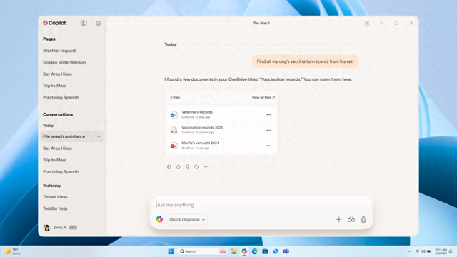 Win11 版 Copilot 更新：接入谷歌日历，对话可导出至 Word