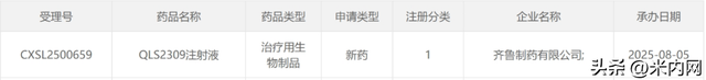 齐鲁制药1类新药亮相！掘金2300亿市场