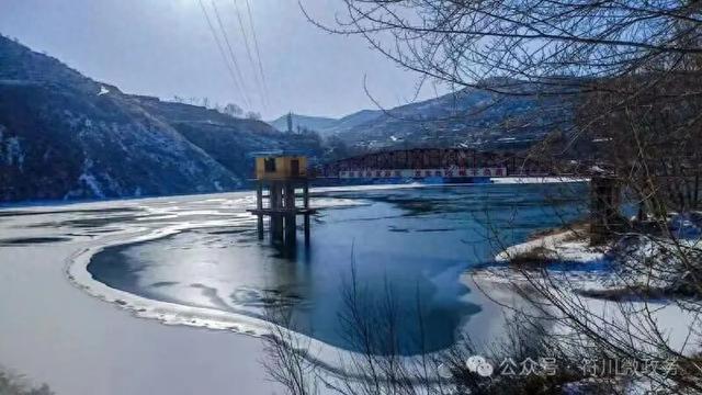 安定区：雪映石门水库 写就冬日画卷