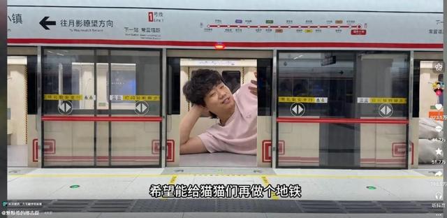 博主为猫咪打造专属地铁，网友：以为是AI，结果是手作？