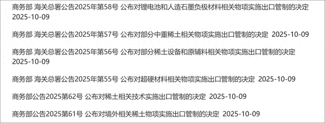 涉稀土、锂电池等，商务部、海关总署：多项公告暂停实施