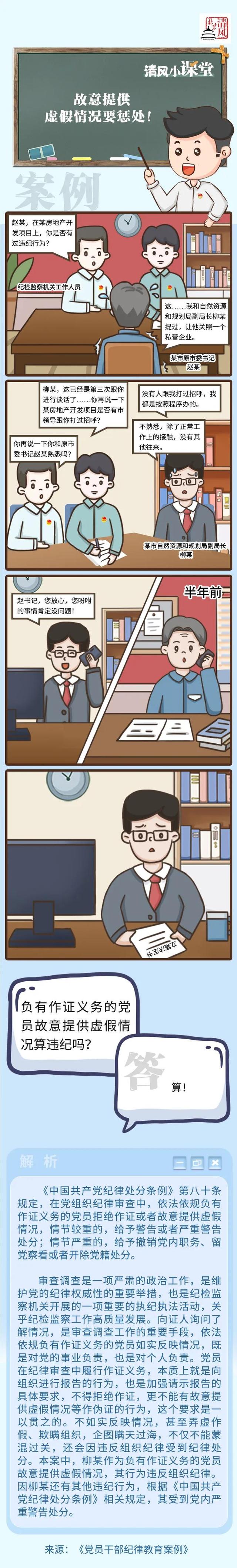 清风普法丨故意提供虚假情况要惩处！