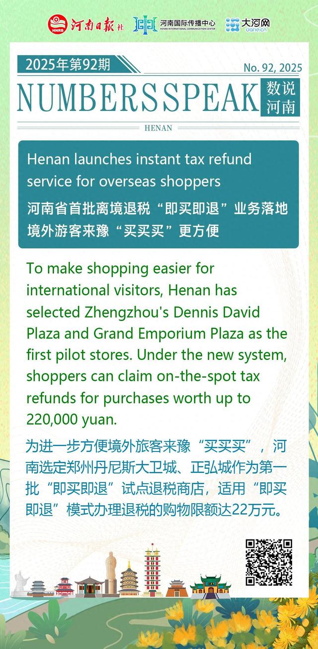 Henan launches instant tax refund service for overseas shoppers