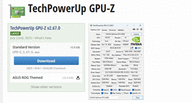 GPU-Z 2.67.0版正式发布：已支持PRO R9700、B50和B60