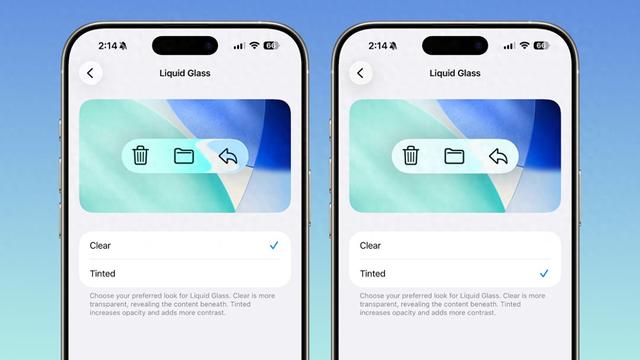 iOS 26.1 Beta 4发布 允许用户使用新开关控制液体玻璃透明度