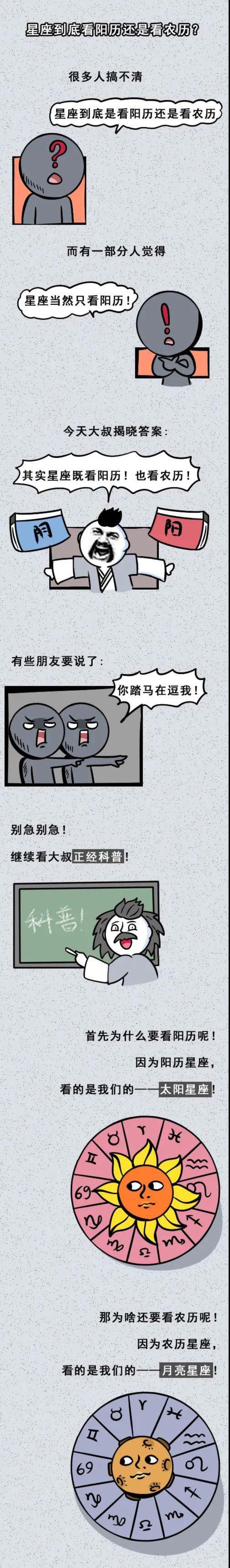 星座到底看阳历还是看农历？