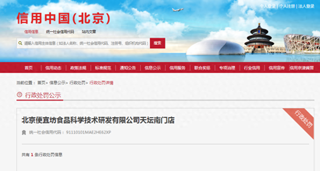 噪声排放超标，便宜坊旗下食品科研公司一门店被罚