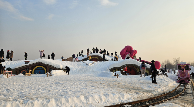 “绿野森林冰雪季”亮相绿心公园，3000多游客周末尝鲜打卡