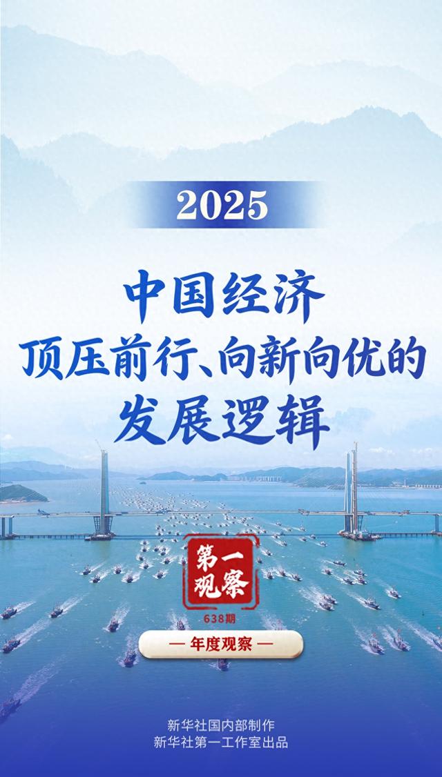 第一观察｜2025	，中国经济顶压前行	、向新向优的发展逻辑
