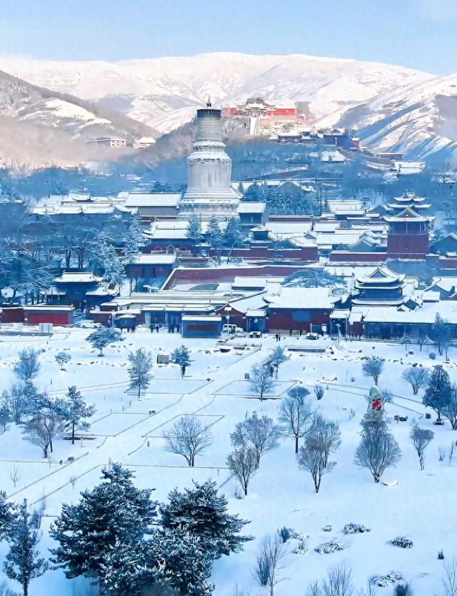 期待雪后的五台山，直接把 “广寒仙境” 从诗里搬到了眼前！
