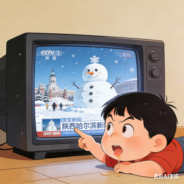 陕西宝妈扎心！娃追半月大雪人新闻，问啥时候去我哑了