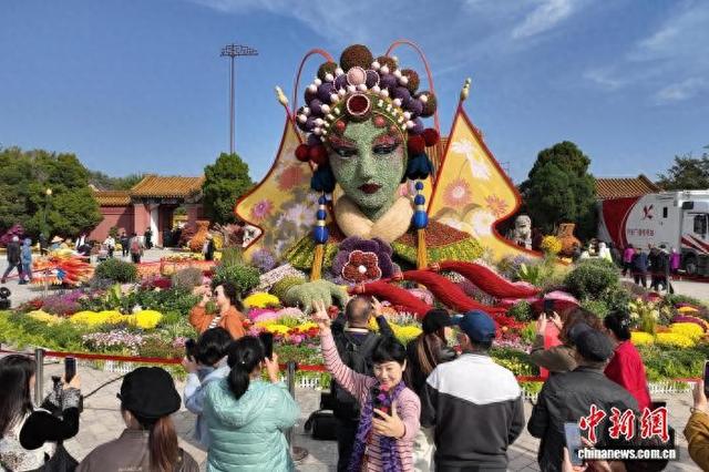 “穆桂英”菊花造型亮相开封菊展