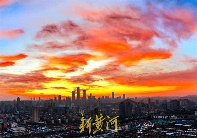 朝霞映泉城！请查收这份来自天空的绝美来信 | 新黄河AI音乐