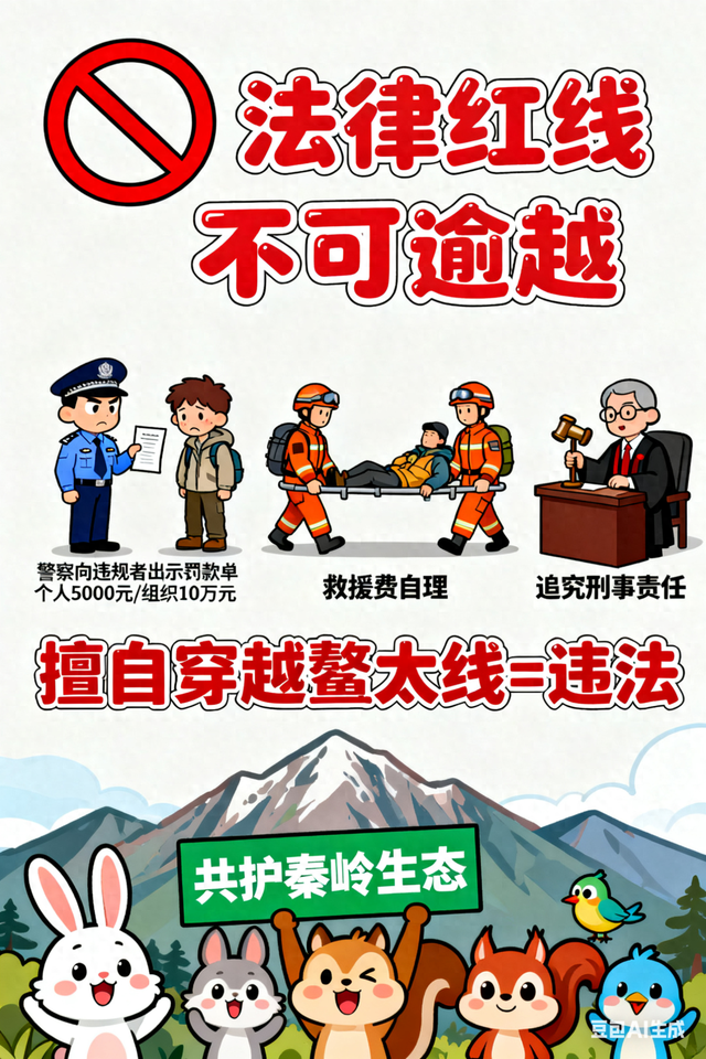擅自穿越“鳌太线”=违法