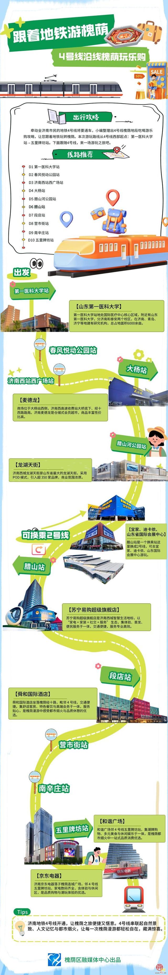 跟着地铁游槐荫 4号线沿线槐荫玩乐购