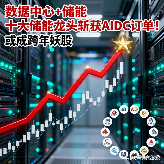 数据中心+储能 十大储能龙头已斩获AIDC订单！或成跨年妖股