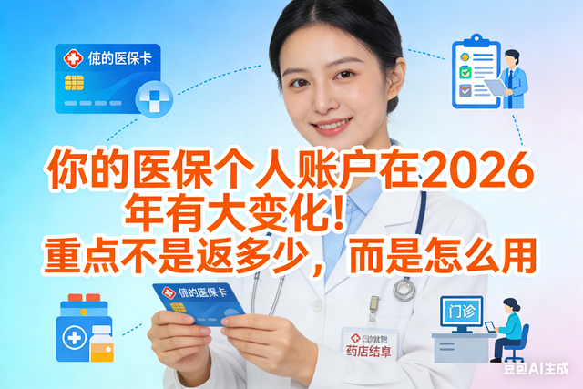 你的医保个人账户在2026年有大变化！重点不是返多少	，而是怎么用