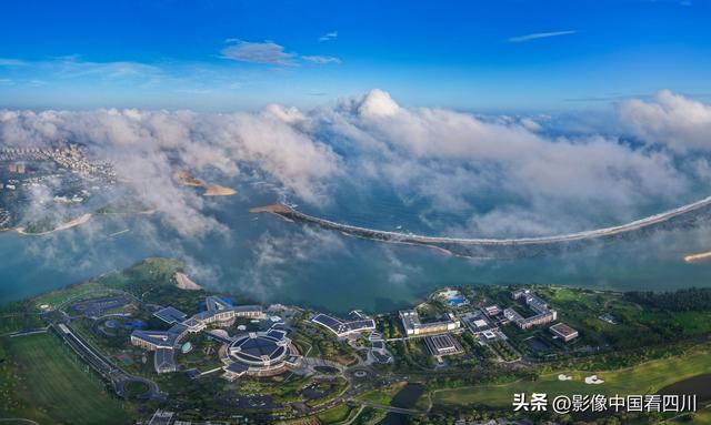 海南博鳌亚洲论坛永久会址：云雾缭绕美如画