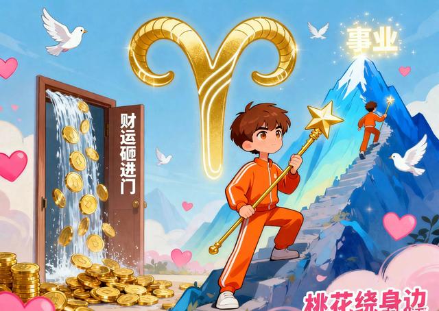 白羊座运势大爆发：财运砸进门，事业攀高峰，桃花绕身边