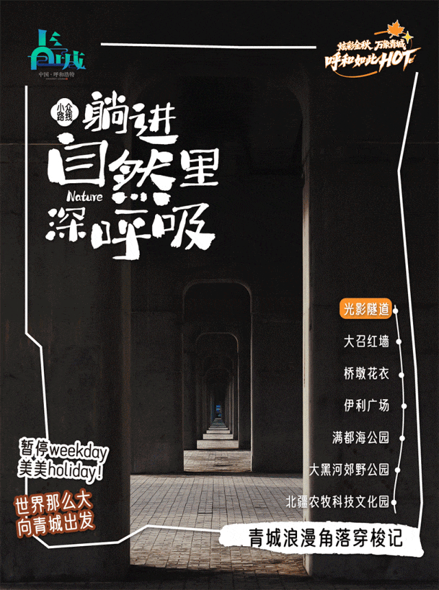 快门准备好了吗？国庆假期「青城浪漫citywalk」路线已送达，张张出片霸屏朋友圈！