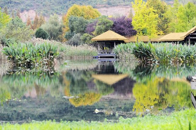 贵阳:花溪十里河滩深秋景色美