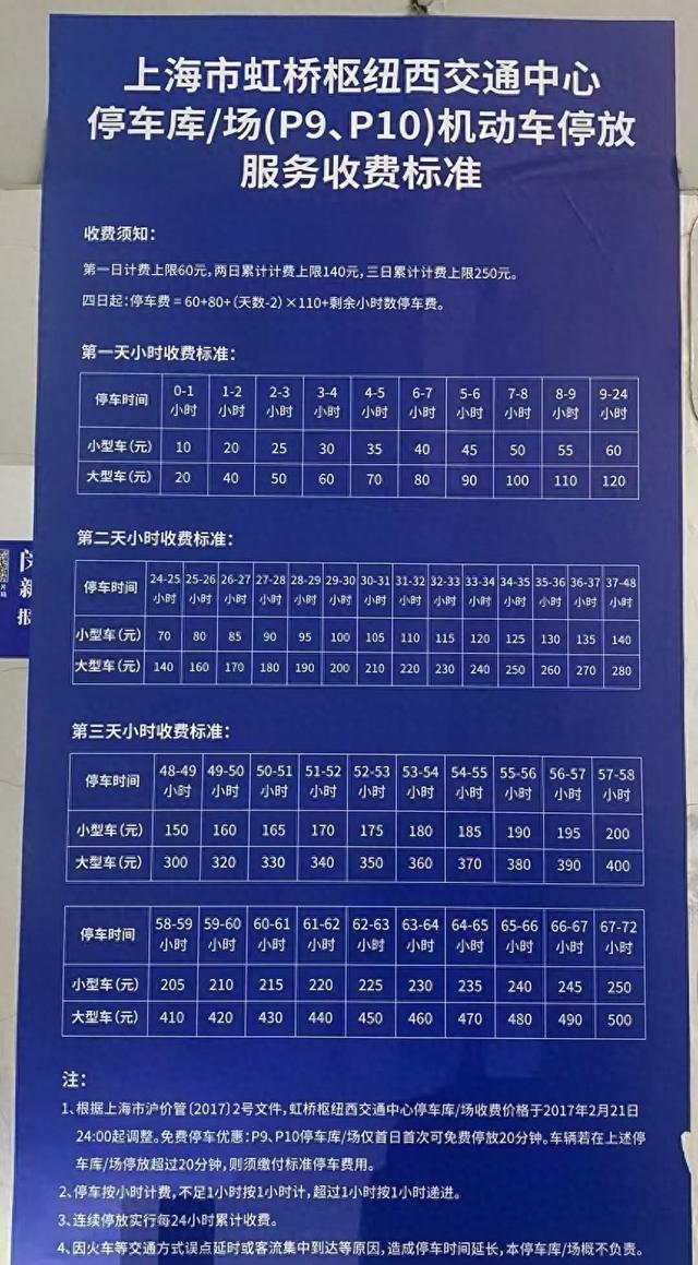 虹桥火车站停车过夜收费，周边便宜停车方案