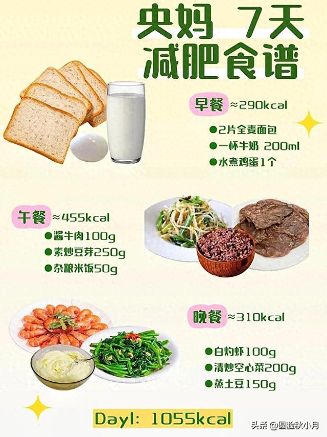 央妈教你减肥，7天掉秤10斤食谱大公开，再也不用饿肚子了！