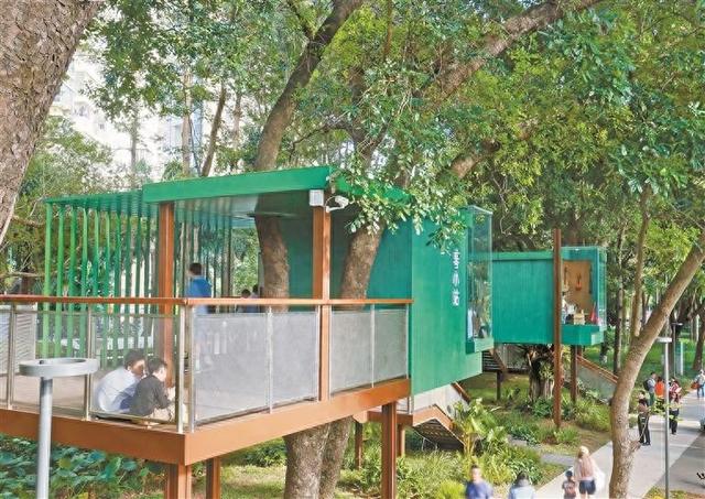 树屋·琴，都市治愈系！福田上步绿廊公园内24小时自助智能木屋琴房走红