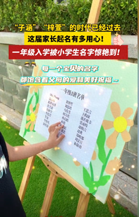 幼儿园唯美名字大全独特（新生点名现场笑不活了10后名字大全）