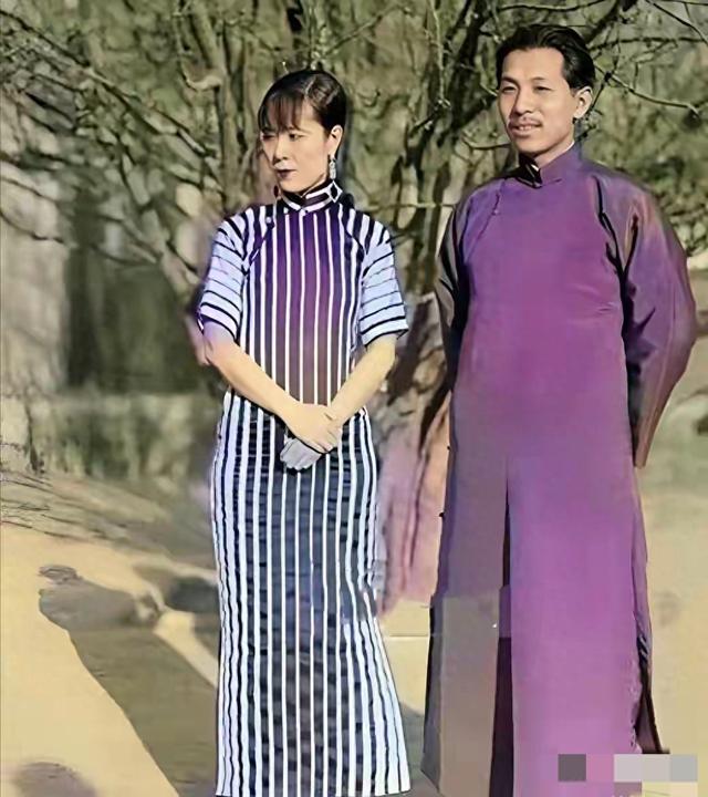 1932年，张学良和原配于凤至的合影，她35岁，长相出众，气质不凡