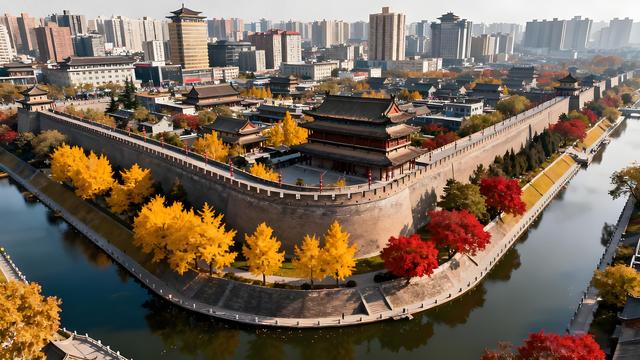 雁塔鎏金裁云影，秦岭披霞染秋光 — 漫步长安千年画卷里的清秋诗行