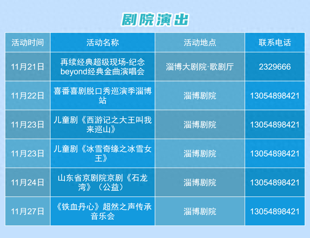 淄博新一期文化活动来袭！