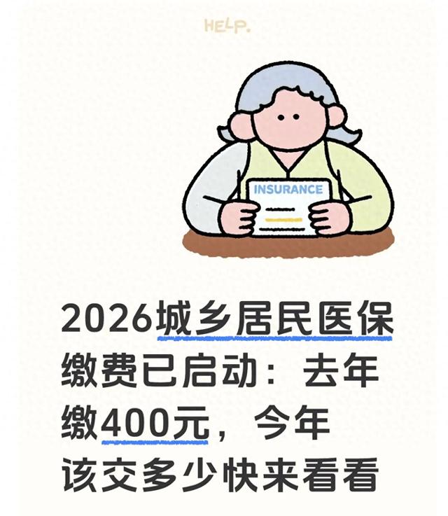 2026城乡居民医保缴费已启动：去年缴400元今年该交多少快来看看