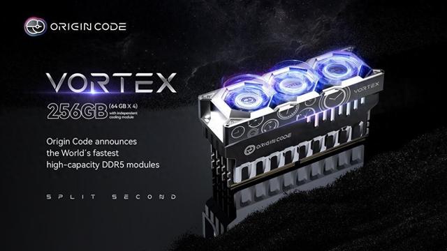 Origin Code推首款三风扇内存模组VORTEX DDR5，至高8000MT/s