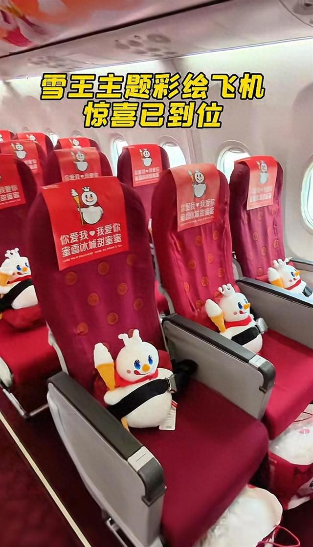 “蜜雪冰城大飞机”首飞落地郑州，“雪王”亲自迎接，每位乘客获赠伴手礼，客服回应