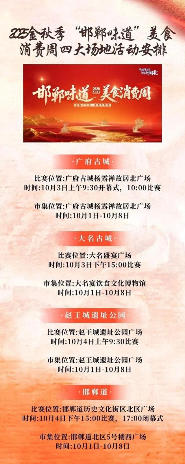 邯郸美食四大场地开启！