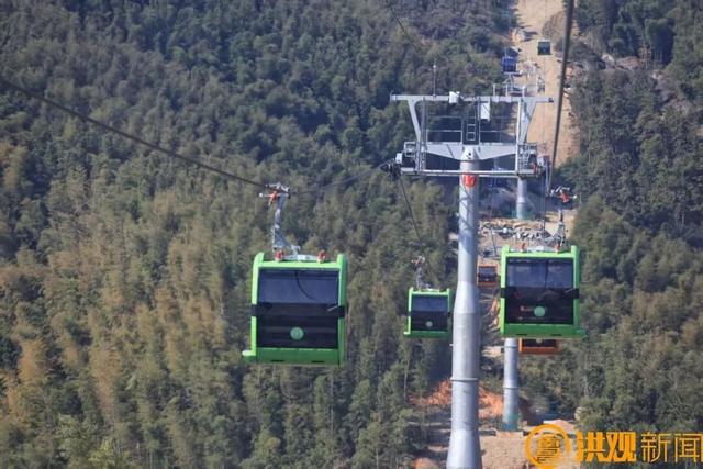 赴云端 瞰胜景！南昌梅岭云端索道迎来首批“空中游客”